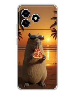 Чехол для ZTE Blade A36 с картинкой «Капибара с пиццей» Чехол для ZTE Blade A36 с картинкой «Капибара с пиццей»