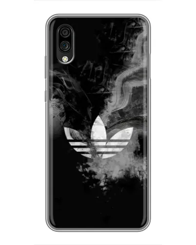 Чехол для ZTE Blade A5 (2020) с картинкой «Абстрактный дым Adidas»