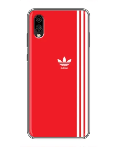 Чехол для ZTE Blade A5 (2020) с картинкой «Красный минимализм Adidas»