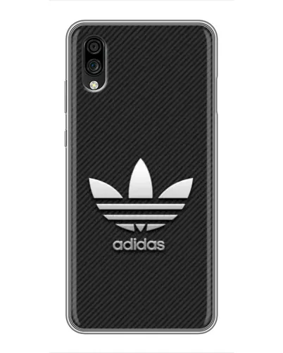 Чехол для ZTE Blade A5 (2020) с картинкой «Adidas Карбоновая текстура»