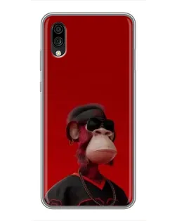 Чехол для ZTE Blade A5 (2020) с картинкой «Bored Ape в красном» Чехол для ZTE Blade A5 (2020) с картинкой «Bored Ape в красном»