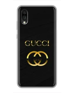 Чехол для ZTE Blade A5 (2020) с картинкой «Золотой логотип Gucci»