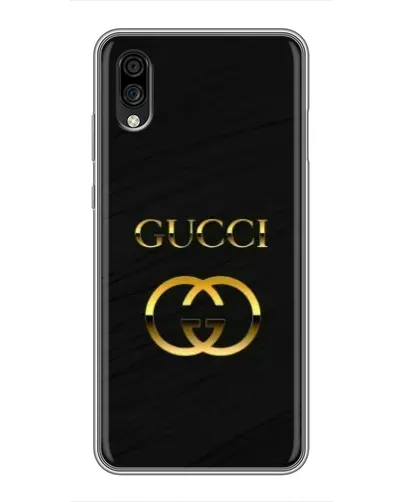 Чехол для ZTE Blade A5 (2020) с картинкой «Золотой логотип Gucci»
