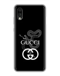 Чехол для ZTE Blade A5 (2020) с картинкой «Gucci — серебряная змея»