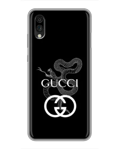 Чехол для ZTE Blade A5 (2020) с картинкой «Gucci — серебряная змея»