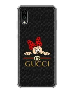 Чехол для ZTE Blade A5 (2020) с картинкой «Минни Маус Gucci — черный»