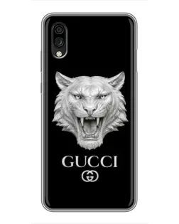 Чехол для ZTE Blade A5 (2020) с картинкой «Gucci — серебряный лев»