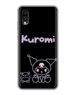 Чехол для ZTE Blade A5 (2020) с картинкой «Kuromi — черный минимализм»