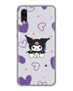 Чехол для ZTE Blade A5 (2020) с картинкой «Kuromi и лавандовые сердца»