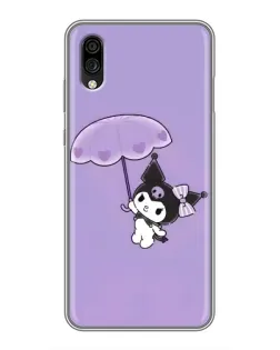 Чехол для ZTE Blade A5 (2020) с картинкой «Kuromi с зонтиком»