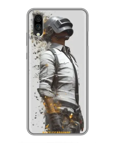 Чехол для ZTE Blade A5 (2020) с картинкой «PUBG — боец в пыли»