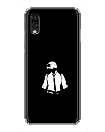 Чехол для ZTE Blade A5 (2020) с картинкой «PUBG — белый шлем»
