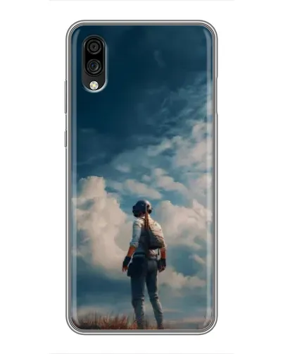 Чехол для ZTE Blade A5 (2020) с картинкой «Герой PUBG на скале»
