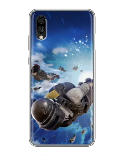 Чехол для ZTE Blade A5 (2020) с картинкой «Десант PUBG — прыжок»