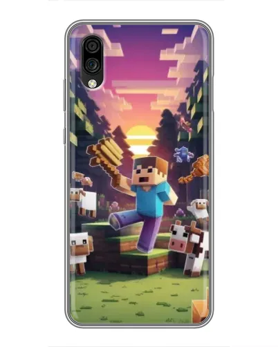 Чехол для ZTE Blade A5 (2020) с картинкой «Стив на ферме» Чехол для ZTE Blade A5 (2020) с картинкой «Стив на ферме»