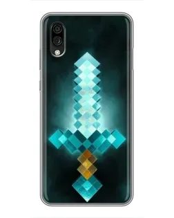 Чехол для ZTE Blade A5 (2020) с картинкой «Алмазный меч неон» Чехол для ZTE Blade A5 (2020) с картинкой «Алмазный меч неон»