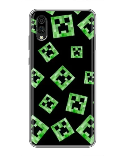 Чехол для ZTE Blade A5 (2020) с картинкой «Паттерн с криперами» Чехол для ZTE Blade A5 (2020) с картинкой «Паттерн с криперами»