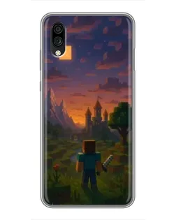 Чехол для ZTE Blade A5 (2020) с картинкой «Стив у башни» Чехол для ZTE Blade A5 (2020) с картинкой «Стив у башни»