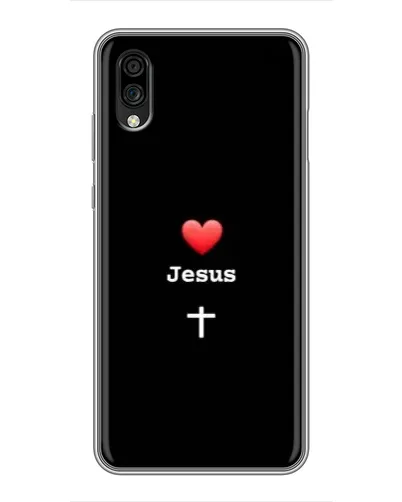 Чехол для ZTE Blade A5 (2020) с картинкой «Сердце - Jesus» Чехол для ZTE Blade A5 (2020) с картинкой «Сердце - Jesus»