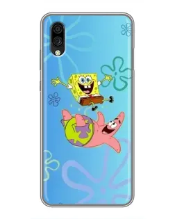 Чехол для ZTE Blade A5 (2020) с картинкой «Спанч Боб и Патрик»