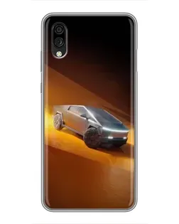 Чехол для ZTE Blade A5 (2020) с картинкой «Cybertruck в пустыне»