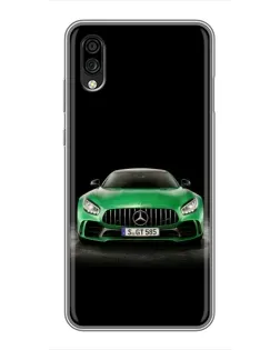 Чехол для ZTE Blade A5 (2020) с картинкой «Mercedes — неоновый лого»
