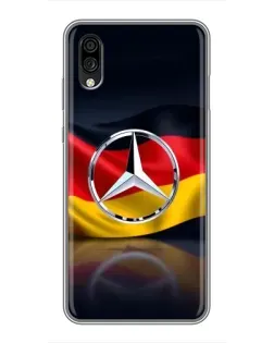 Чехол для ZTE Blade A5 (2020) с картинкой «Mercedes — флаг Германии»