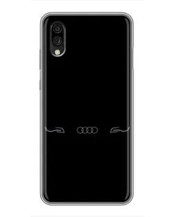Чехол для ZTE Blade A5 (2020) с картинкой «Audi — световой подпись»