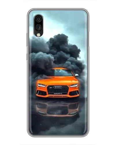 Чехол для ZTE Blade A5 (2020) с картинкой «Audi в облаках дыма»