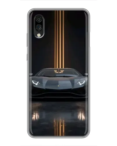 Чехол для ZTE Blade A5 (2020) с картинкой «Lamborghini золотые линии»