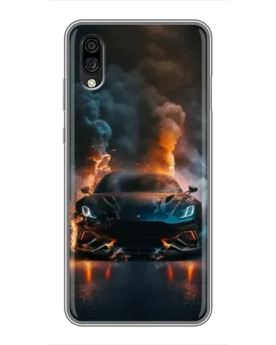 Чехол для ZTE Blade A5 (2020) с картинкой «Lamborghini дымная эстетика»