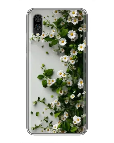 Чехол для ZTE Blade A5 (2020) с картинкой «Ветка мелких белых цветов»
