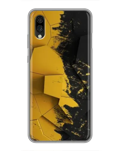Чехол для ZTE Blade A5 (2020) с картинкой «Золотые осколки геометрии»