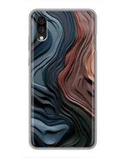 Чехол для ZTE Blade A5 (2020) с картинкой «Цветные волны каньона»