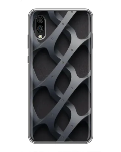 Чехол для ZTE Blade A5 (2020) с картинкой «Объемное серое плетение»