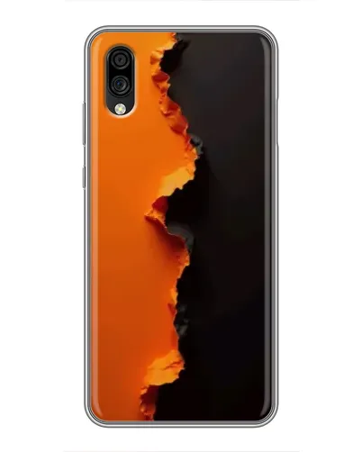Чехол для ZTE Blade A5 (2020) с картинкой «Оранжевый разлом»