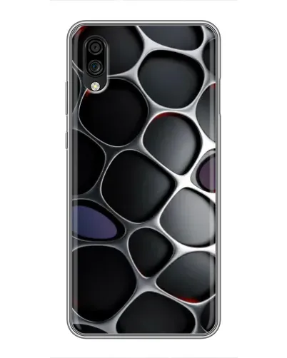 Чехол для ZTE Blade A5 (2020) с картинкой «Объемная темная решетка»