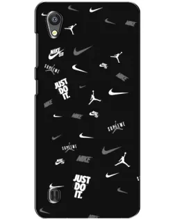 Чохол для ZTE Blade A5 з картинкою «Nike Black Pattern»