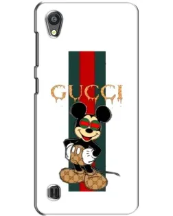 Чохол для ZTE Blade A5 з картинкою «Міккі Маус Gucci — смуги»
