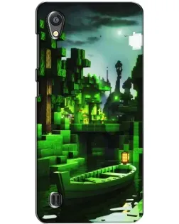 Чохол для ZTE Blade A5 з картинкою «Minecraft лісовий пейзаж»