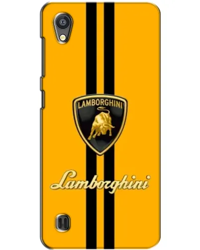 Чехол для ZTE Blade A5 с картинкой «Lamborghini Stripe желтый»