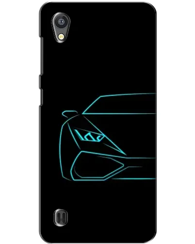 Чехол для ZTE Blade A5 с картинкой «Голубой силуэт Lamborghini»