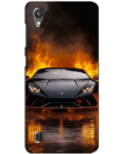Чехол для ZTE Blade A5 с картинкой «Lamborghini в огне»
