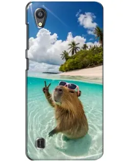Чохол для ZTE Blade A5 з картинкою «Капібара на морі»
