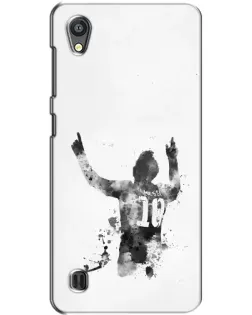 Чехол для ZTE Blade A5 с картинкой «Черно-белый силуэт Месси» Чехол для ZTE Blade A5 с картинкой «Черно-белый силуэт Месси»