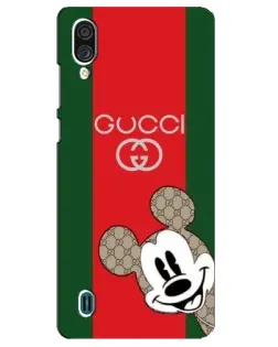 Чехол для ZTE Blade A51 Lite с картинкой «Gucci — полосы и Микки» Чехол для ZTE Blade A51 Lite с картинкой «Gucci — полосы и Микки»