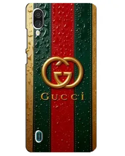 Чехол для ZTE Blade A51 Lite с картинкой «Gucci — фирменная полоса и золото» Чехол для ZTE Blade A51 Lite с картинкой «Gucci — фирменная полоса и золото»