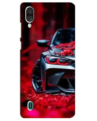 Чехол для ZTE Blade A51 Lite с картинкой «Спортивная BMW и цветы»