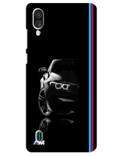 Чехол для ZTE Blade A51 Lite с картинкой «Силуэт BMW в темноте»