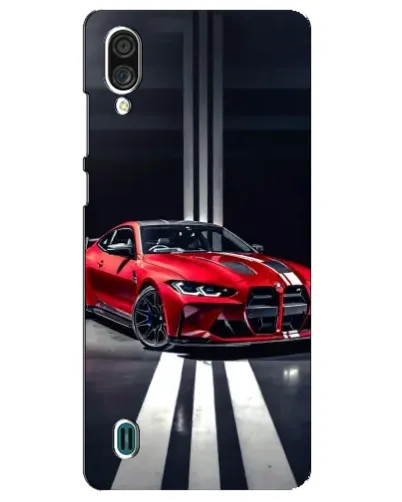 Чехол для ZTE Blade A51 Lite с картинкой «Красная BMW на дороге»